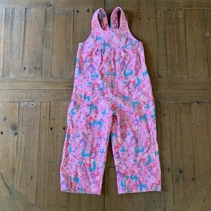Healthtex USA vintage90’s pink heart corduroy overalls